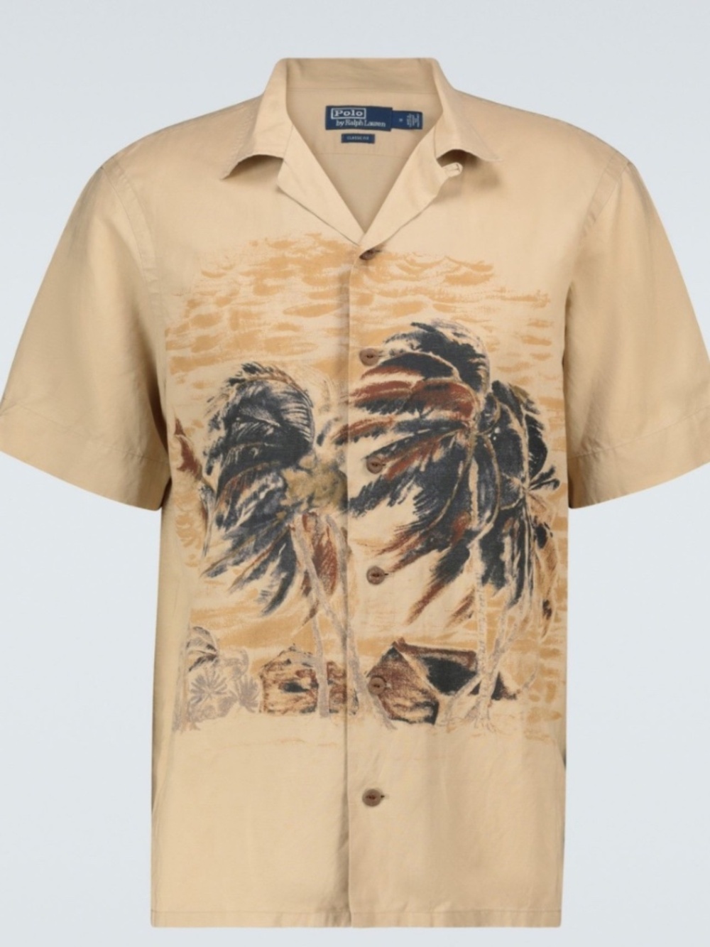 Vintage 90s PoloRalph Lauren Looped Collar Beach Camp Button Shirt